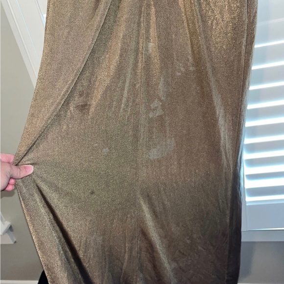 Ralph Lauren Size 0 Nadria Dress gold metallic gown - Picture 6 of 9
